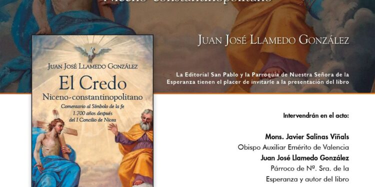 El sacerdote Juan José Llamedo presenta en Valencia un libro para profundizar y rezar el Credo de Nicea este miércoles, a las 19:30 horas