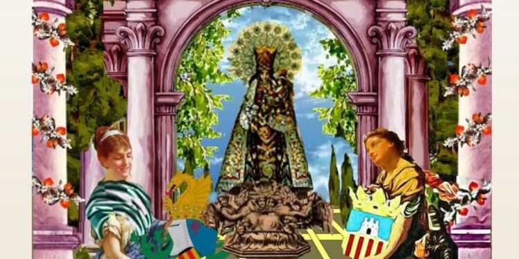 El tradicional tapiz que siempre se instala en la fachada de la Basílica y que preside los actos de la Mare de Deu dels Desamparats rinde un homenaje a los voluntarios de la #DANA