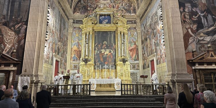 El Real Colegio Seminario del Corpus Christi de Valencia acoge la “Misa Solemne del Corpus” y la lectura del pregón Presidida por Santiago Pons, decano de la Facultad de Teología de la UCV
