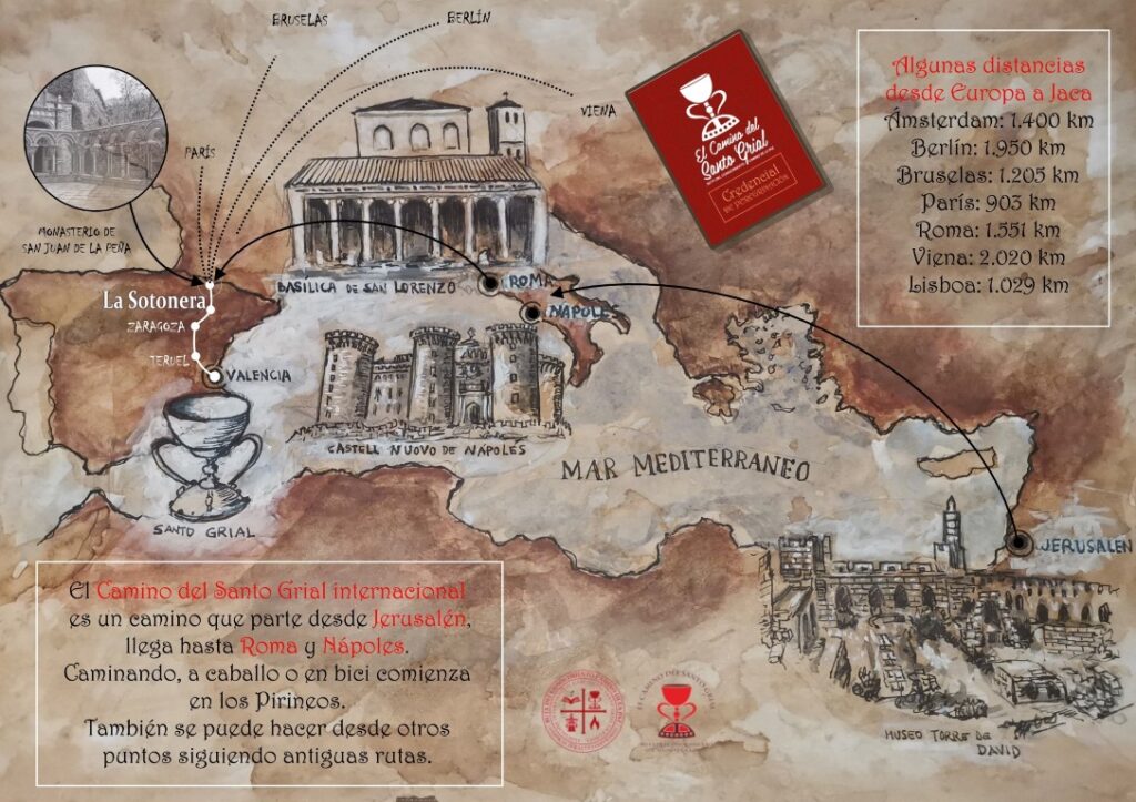 La Dra. Ana Mafé experta mundial en el Santo Grial desvela sus secretos en La Sotonera 3 MAPA CAMINO DEL SANTO GRIAL CREDENCIAL Mediana