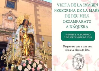 La imagen peregrina de la Virgen de los Desamparados visita este fin de semana Náquera