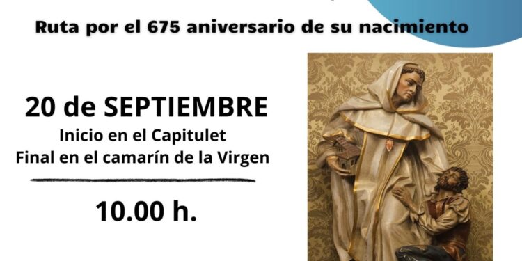 La Basílica de la Virgen organiza una ruta dedicada a fray Juan Gilabert Jofré 1 La Basílica de la Virgen organiza una ruta dedicada a fray Juan Gilabert Jofré
