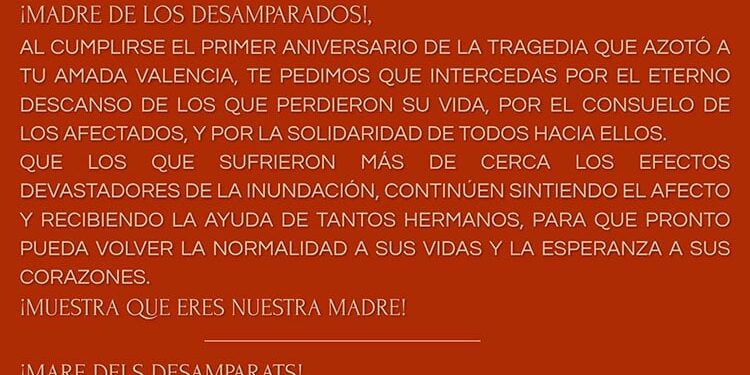 La Basilica de la Virgen de Valencia, en el primer aniversario de la Dana 1 La Basilica de la Virgen en el primer Aniversario de la Dana