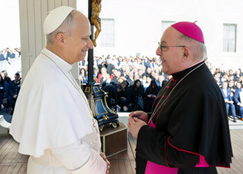 El Obispo D. Casimiro, recibido por el Papa León en la Audiencia General durante la Peregrinación Diocesana