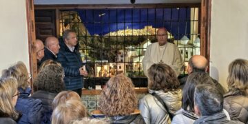 D. Francisco Cerro, Arzobispo de Toledo inaugura el Belén del Monasterio de Sta. Clara