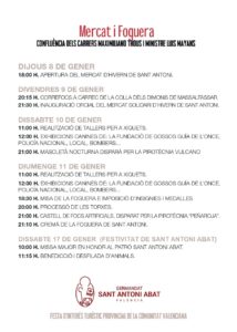 Comienzan las celebraciones en honor a San Antonio Abad en Valencia, venerado como el protector de los animales 2 PROGRAMA 2026