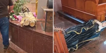 Profanan parroquia en Chavinda, Michoacán: joven destruye imágenes de Cristo y la Virgen de los Dolores
