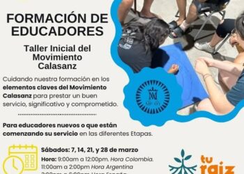 El Movimiento Calasanz abre inscripciones para su Taller Inicial de formación de educadores