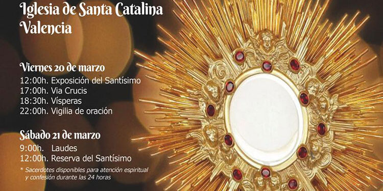 Celebración de «las 24 horas para el Señor», en parroquias e iglesias de la archidiócesis en Valencia