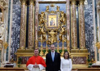 Los Reyes de España visitan Salus Populi Romani, Patrona de Roma