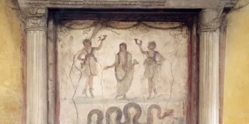 Así eran los "Altares religiosos" más sagrados de Pompeya, "Altares domésticos o lararios"