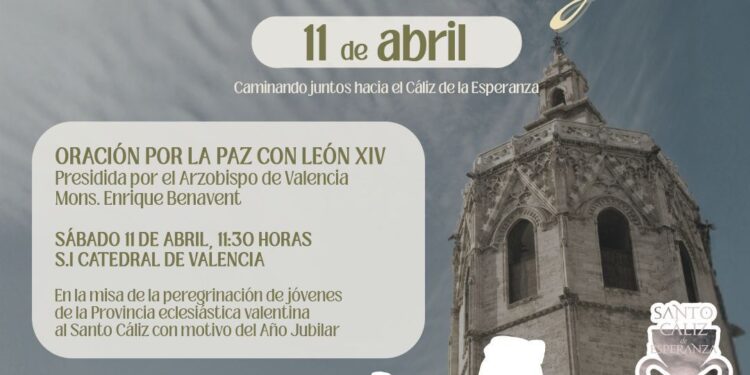 La diócesis se une a la convocatoria del Papa a rezar por la Paz, con los jóvenes ante el Santo Cáliz de Valencia 1 La diócesis se une a la convocatoria del Papa a rezar por la Paz, con los jóvenes ante el Santo Cáliz de Valencia