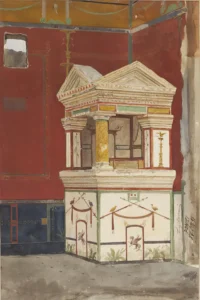 Así eran los "Altares religiosos" más sagrados de Pompeya, "Altares domésticos o lararios" 3 lararium casa de marco epino sabino b409f3d9 260428174230 800x1202