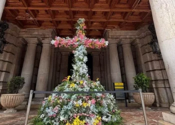 Explosión floral en Valencia, 95 Cruces de Mayo transforman las calles en un museo vivo